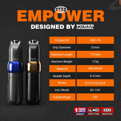 CNC P6 Tattoo Pen Machine Adjustable Stroke